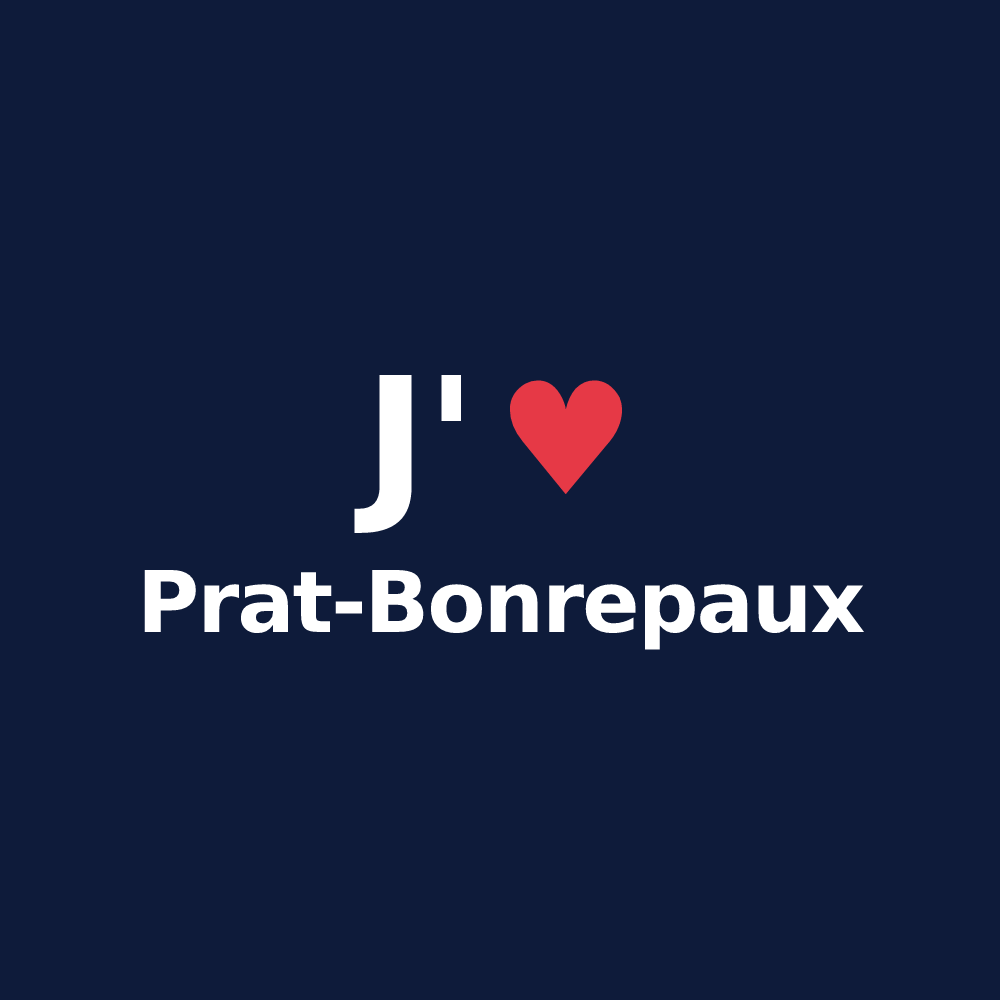 T-shirt personnalisé Prat-Bonrepaux — design J'aime Prat-Bonrepaux