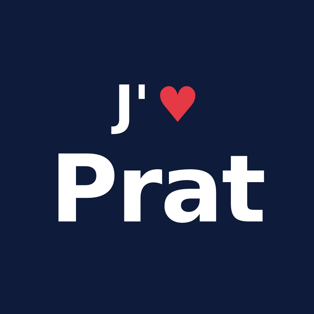 T-shirt personnalisé Prat — design J'aime Prat