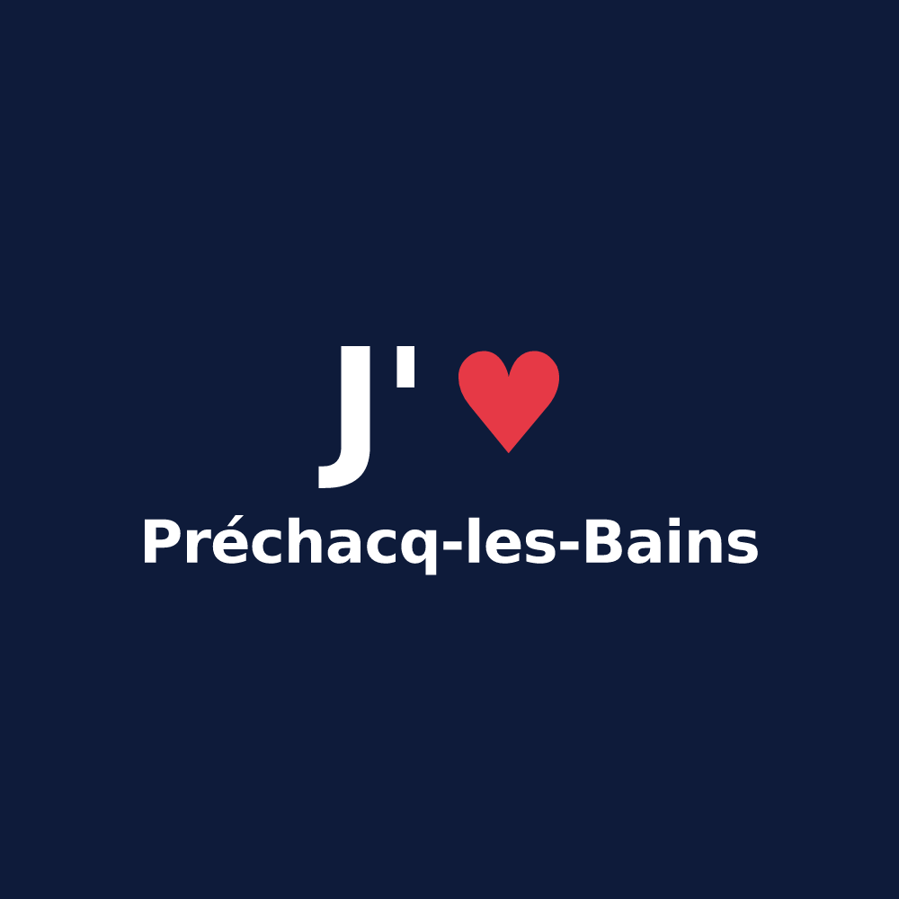 T-shirt personnalisé Préchacq-les-Bains — design J'aime Préchacq-les-Bains