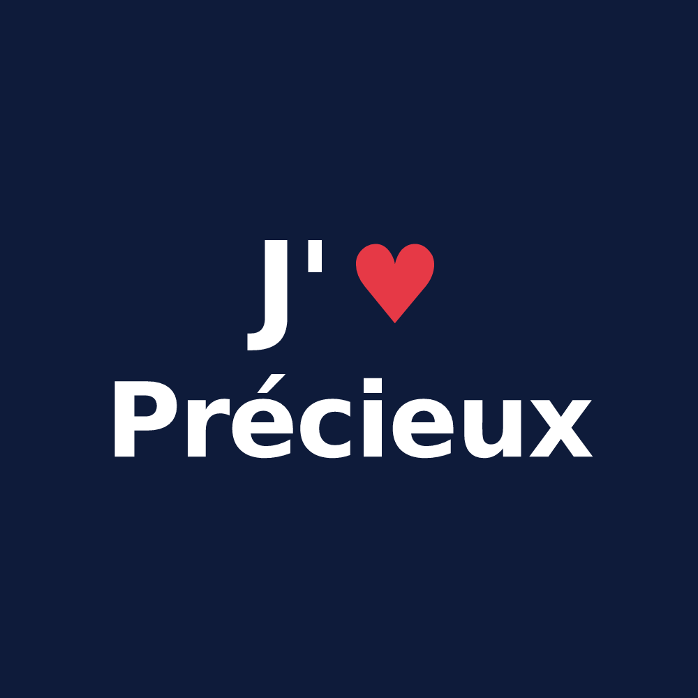 T-shirt personnalisé Précieux — design J'aime Précieux