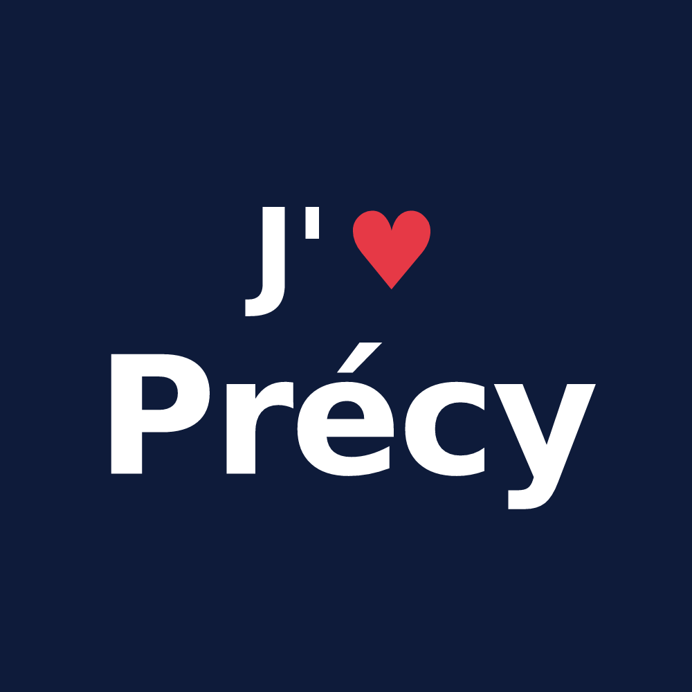 T-shirt personnalisé Précy — design J'aime Précy