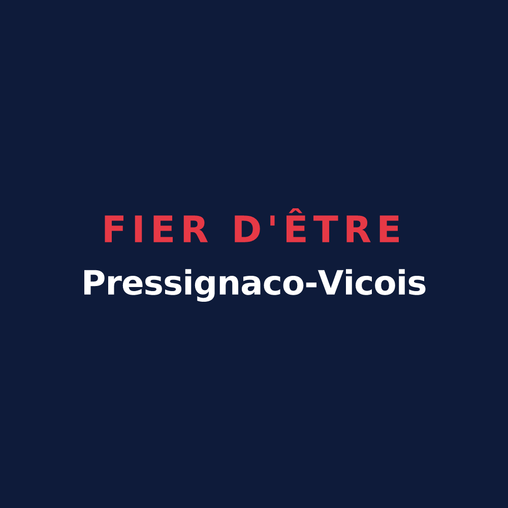 T-shirt « Fier d'être Pressignaco-Vicois » — design pour Pressignac-Vicq