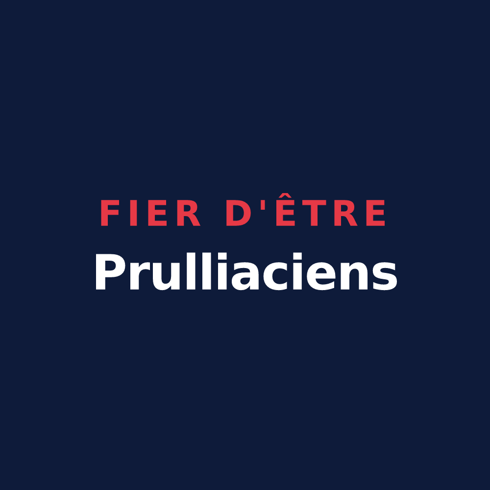 T-shirt « Fier d'être Prulliaciens » — design pour Preuilly-sur-Claise