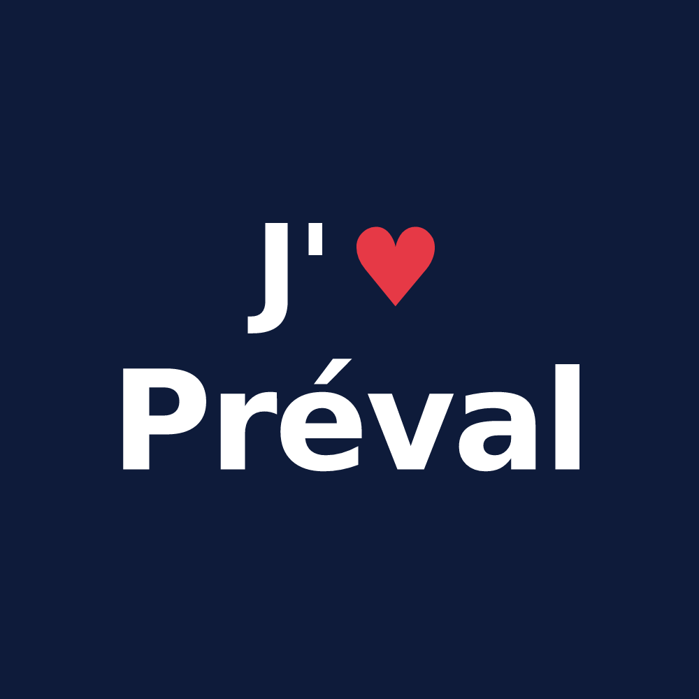 T-shirt personnalisé Préval — design J'aime Préval