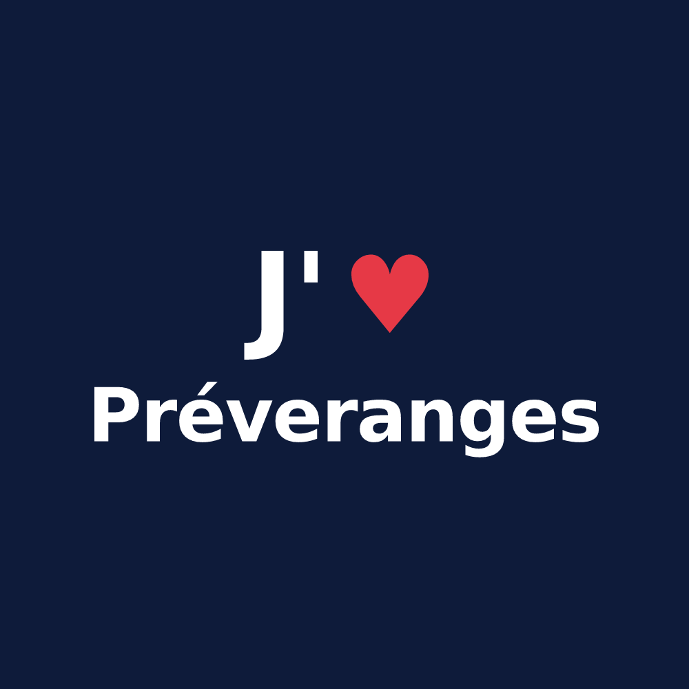T-shirt personnalisé Préveranges — design J'aime Préveranges