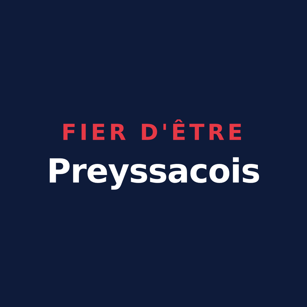 T-shirt « Fier d'être Preyssacois » — design pour Preyssac-d'Excideuil