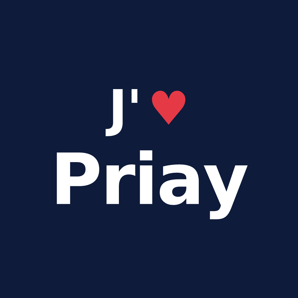 T-shirt personnalisé Priay — design J'aime Priay