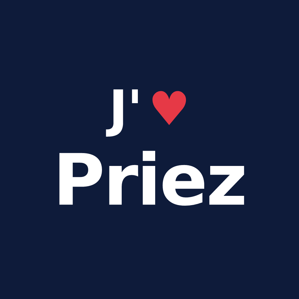 T-shirt personnalisé Priez — design J'aime Priez
