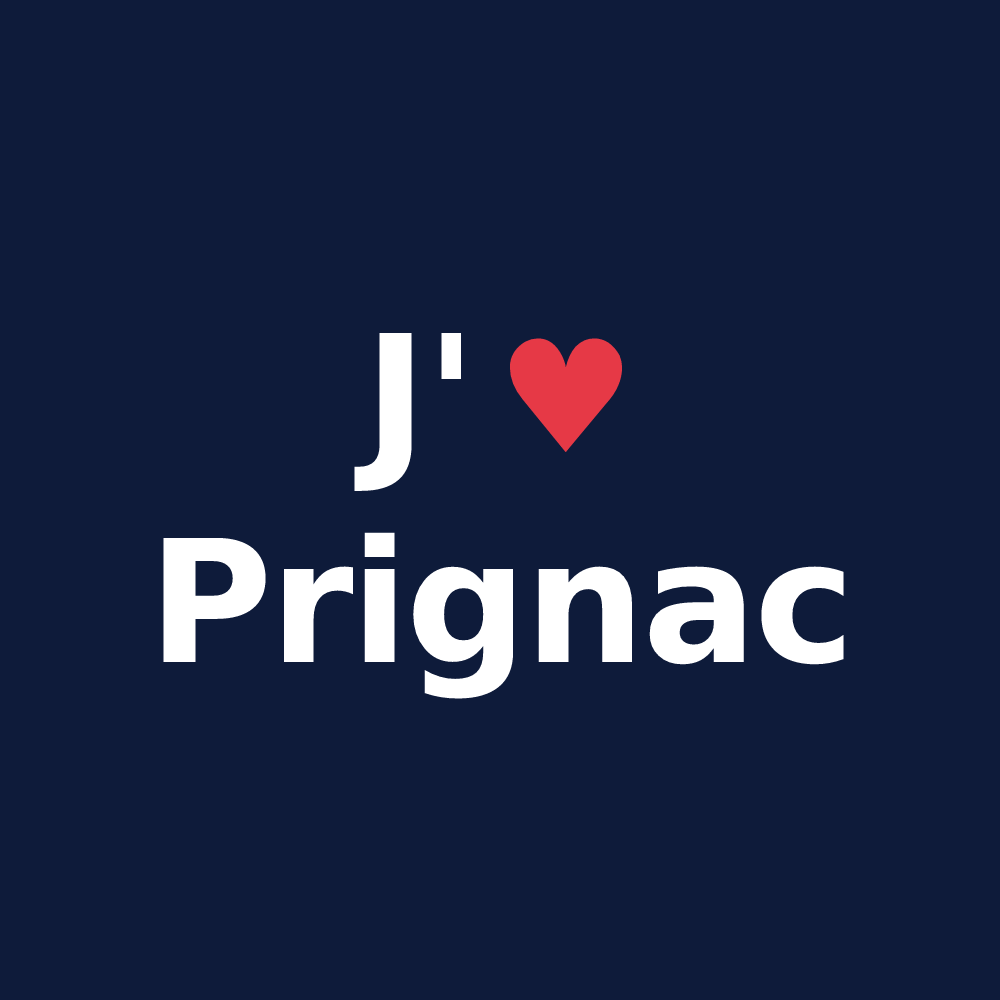 T-shirt personnalisé Prignac — design J'aime Prignac