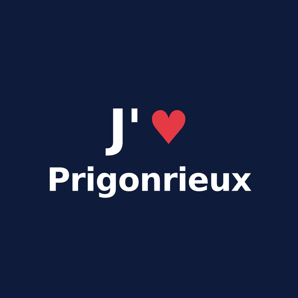 T-shirt personnalisé Prigonrieux — design J'aime Prigonrieux