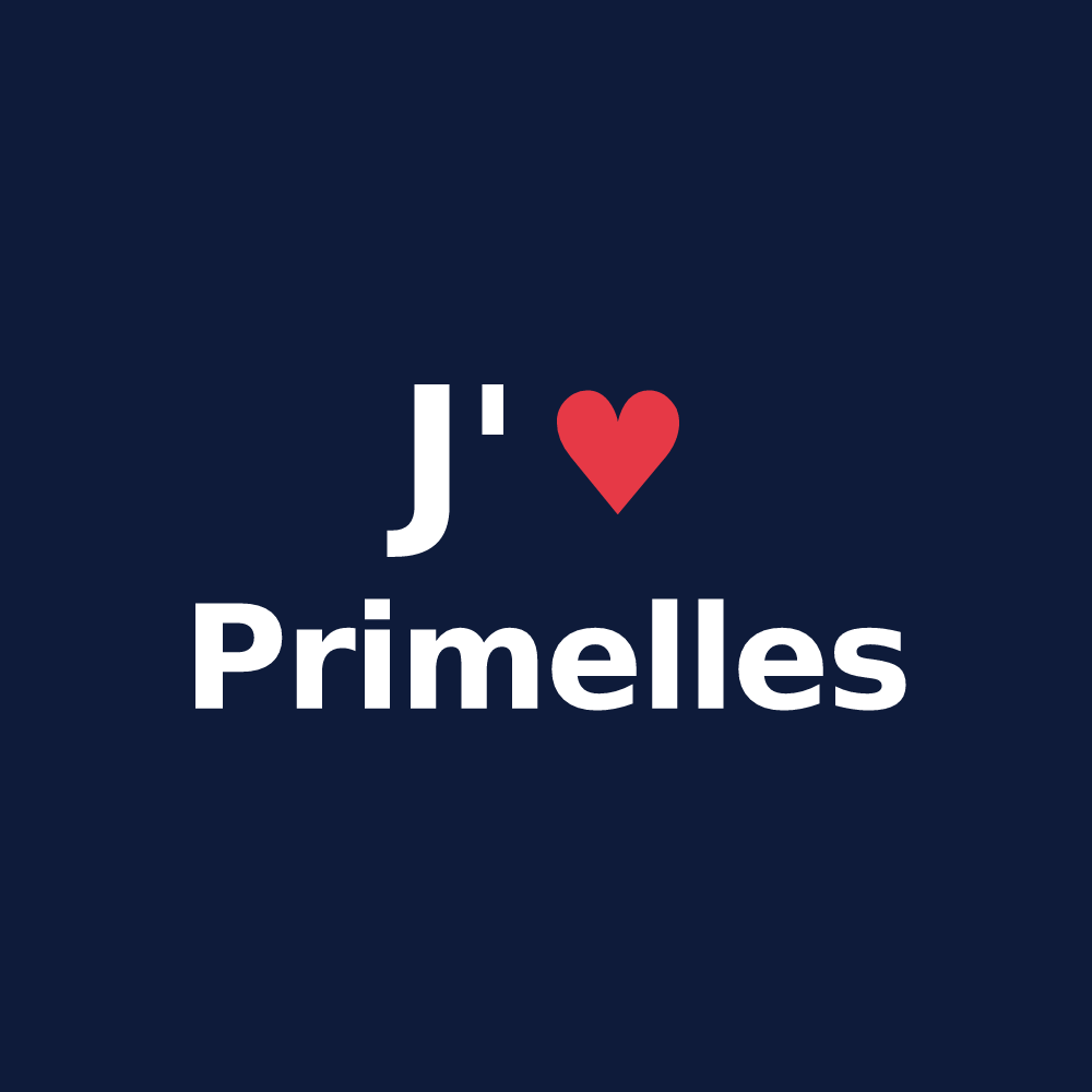 T-shirt personnalisé Primelles — design J'aime Primelles