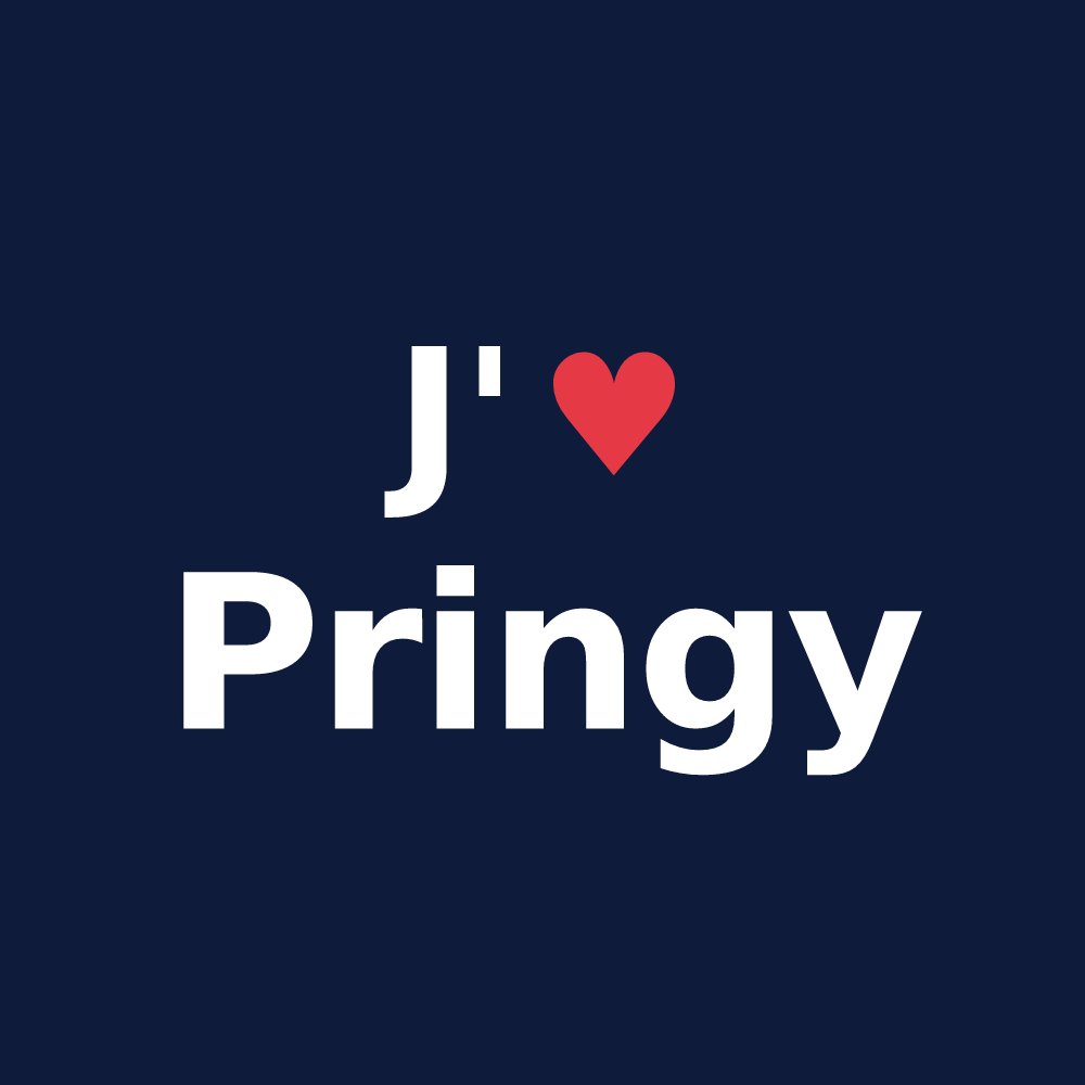 T-shirt personnalisé Pringy — design J'aime Pringy