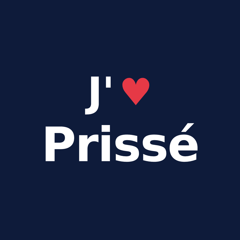 T-shirt personnalisé Prissé — design J'aime Prissé