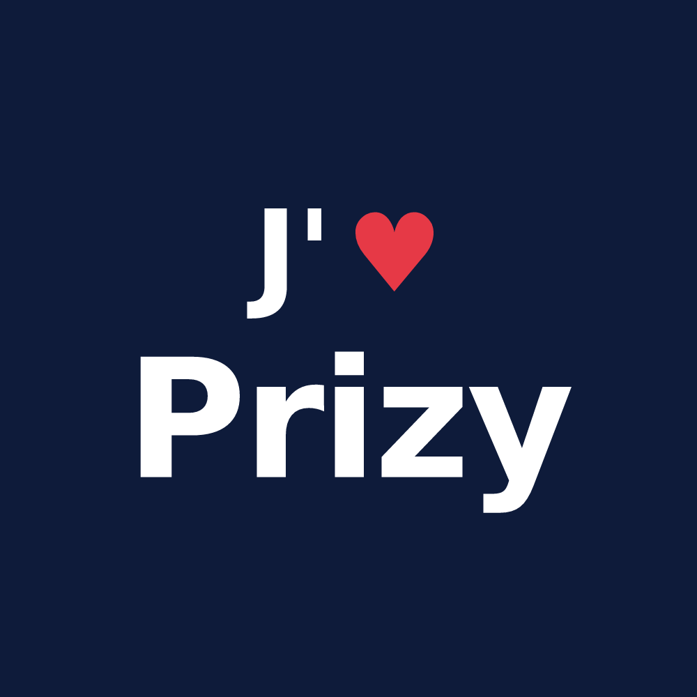 T-shirt personnalisé Prizy — design J'aime Prizy