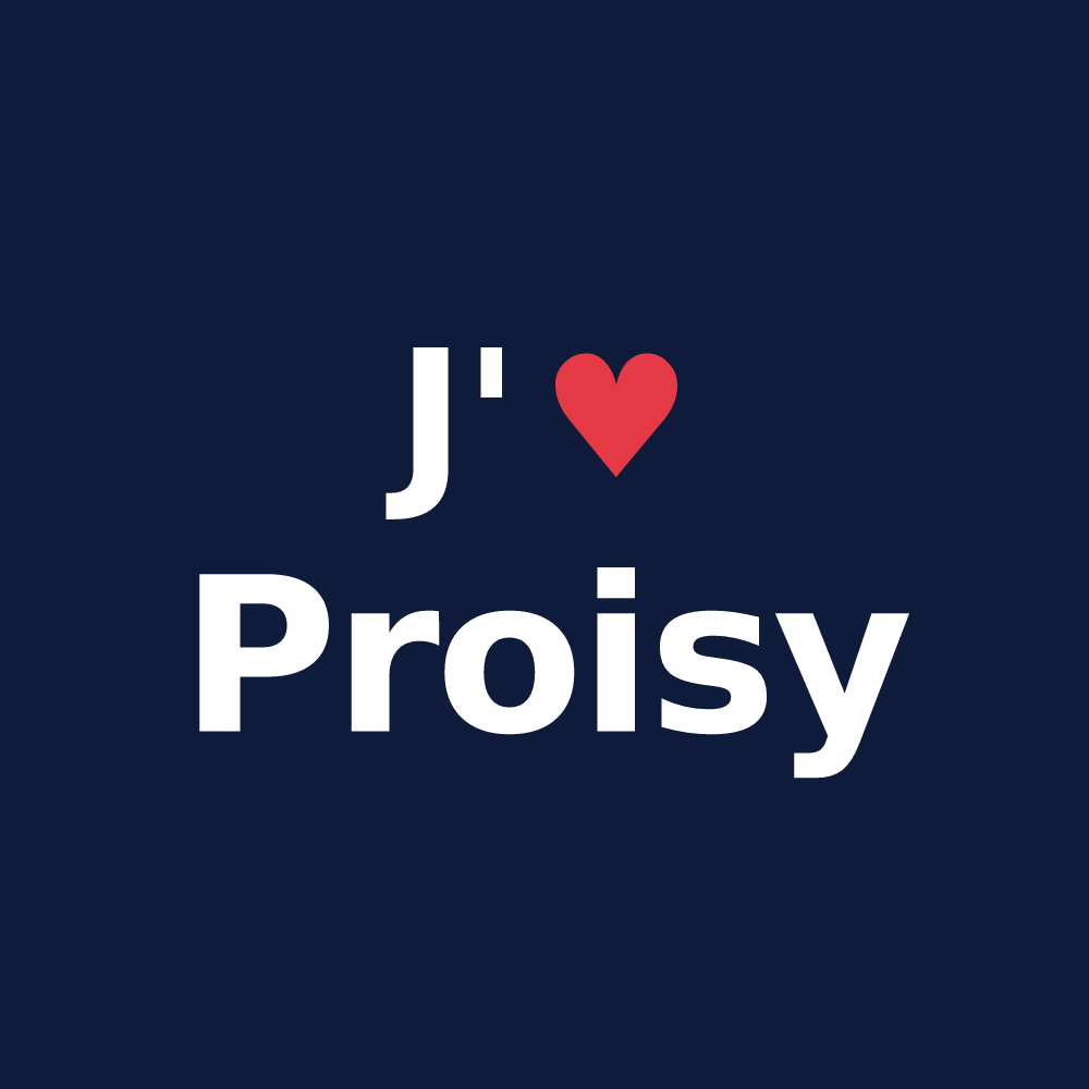 T-shirt personnalisé Proisy — design J'aime Proisy