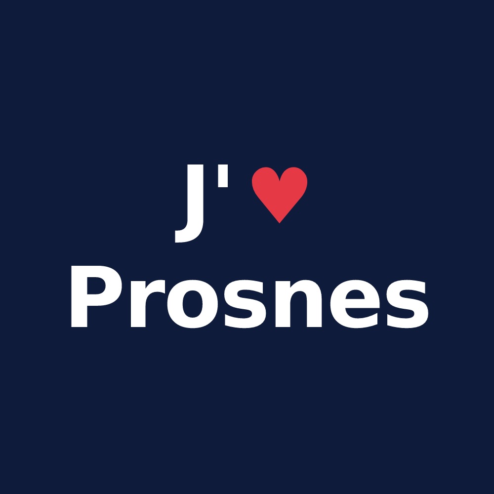 T-shirt personnalisé Prosnes — design J'aime Prosnes