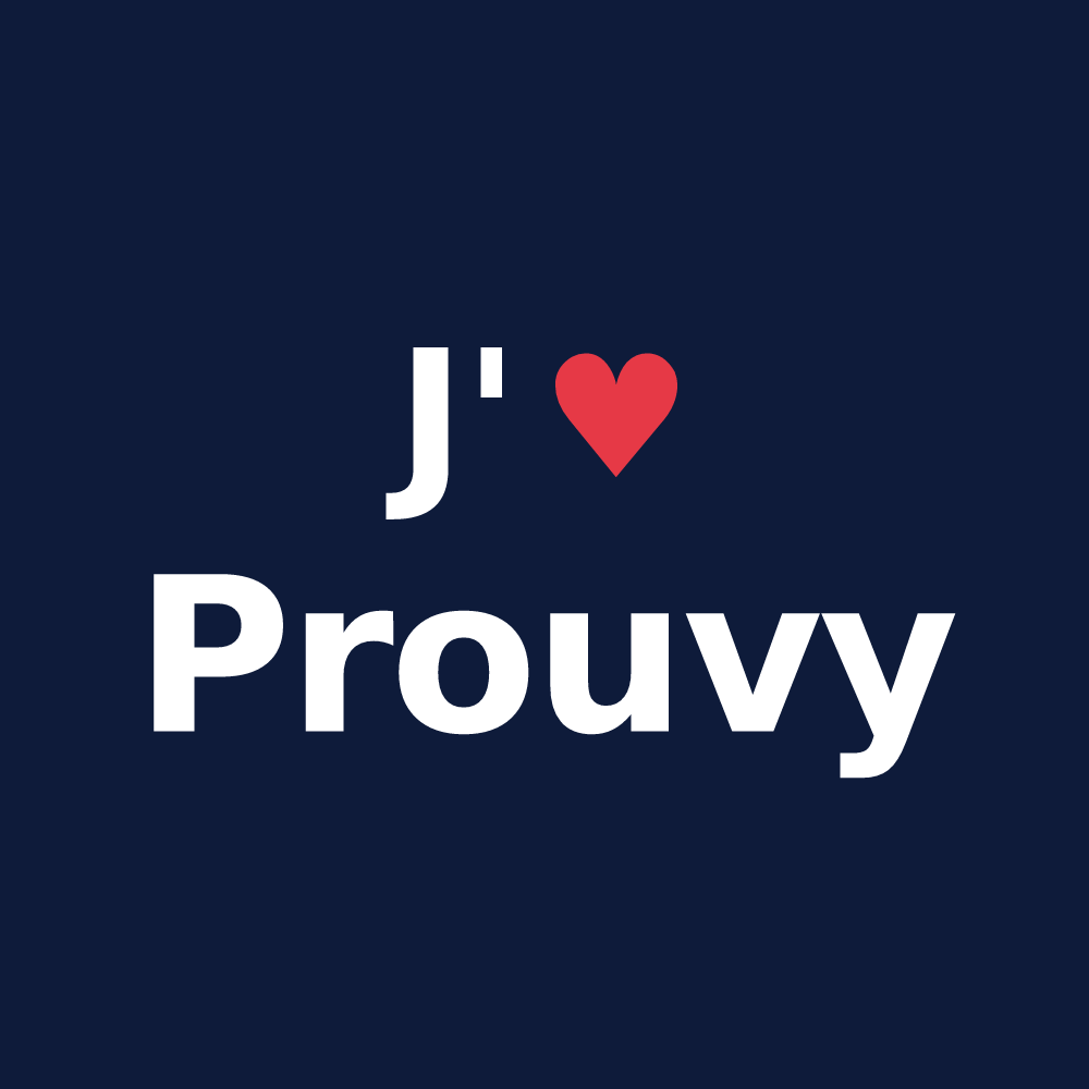 T-shirt personnalisé Prouvy — design J'aime Prouvy