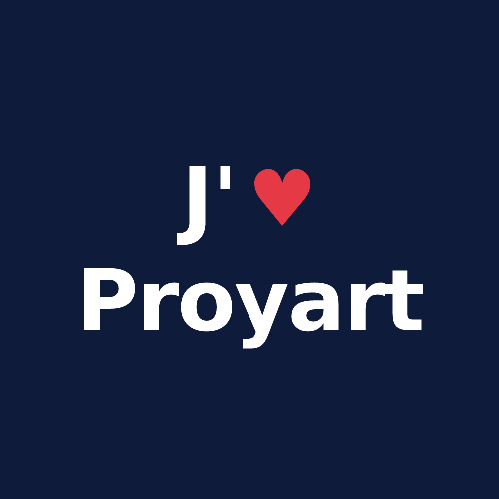 T-shirt personnalisé Proyart — design J'aime Proyart