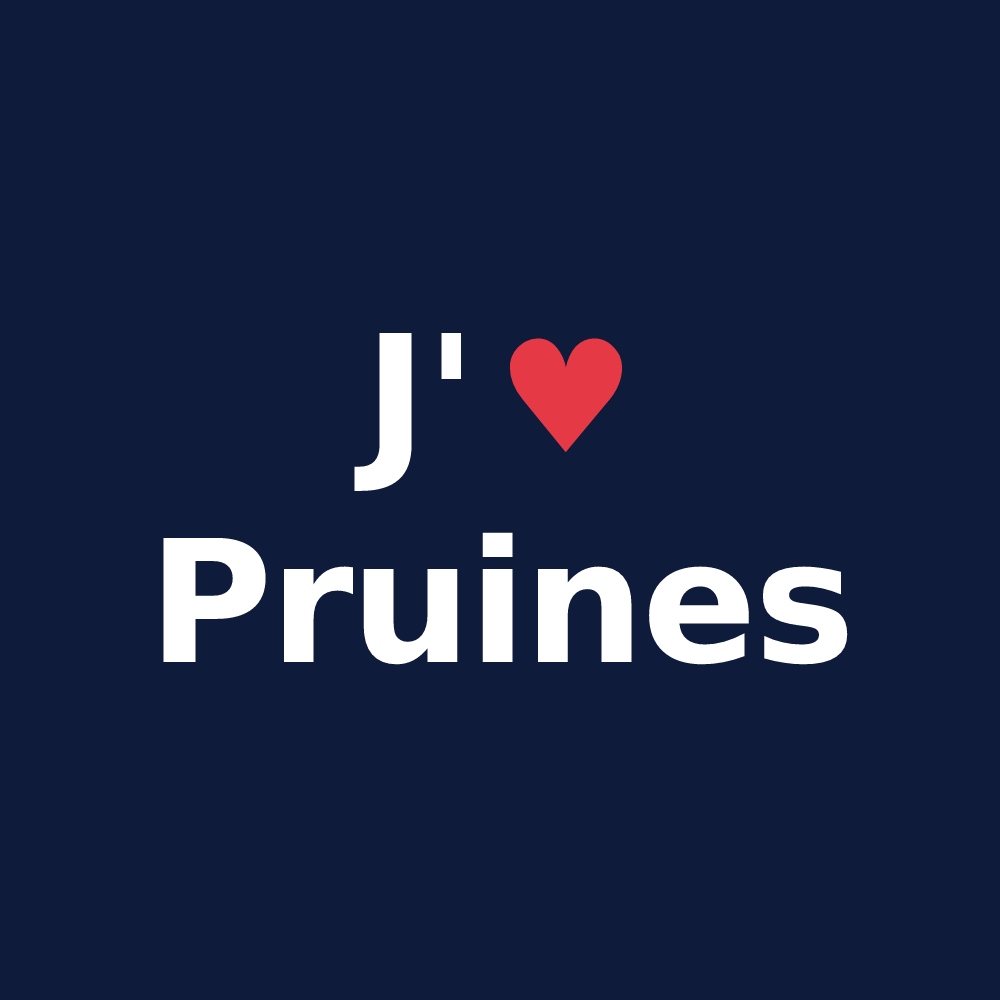 T-shirt personnalisé Pruines — design J'aime Pruines