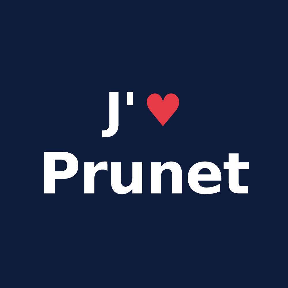 T-shirt personnalisé Prunet — design J'aime Prunet