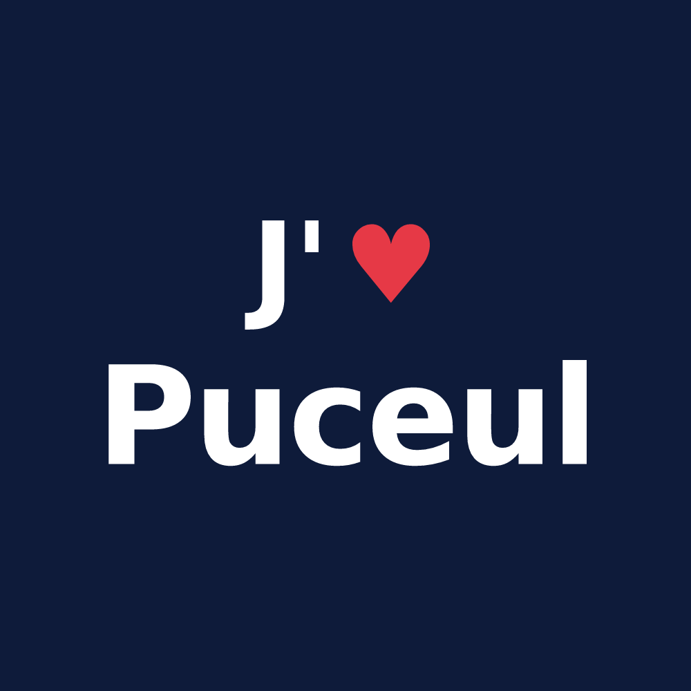 T-shirt personnalisé Puceul — design J'aime Puceul