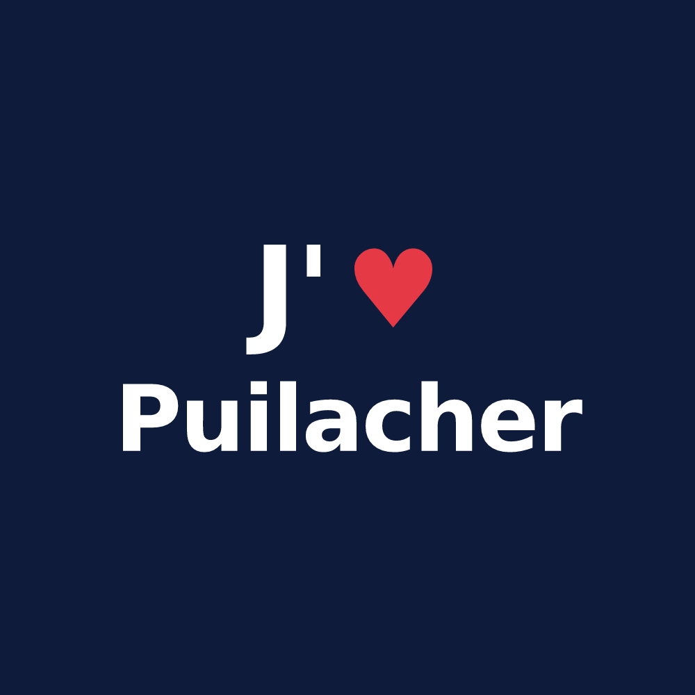 T-shirt personnalisé Puilacher — design J'aime Puilacher