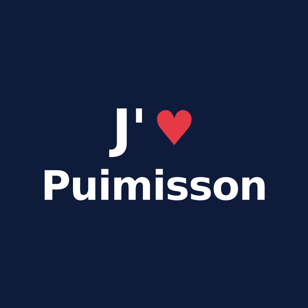 T-shirt personnalisé Puimisson — design J'aime Puimisson