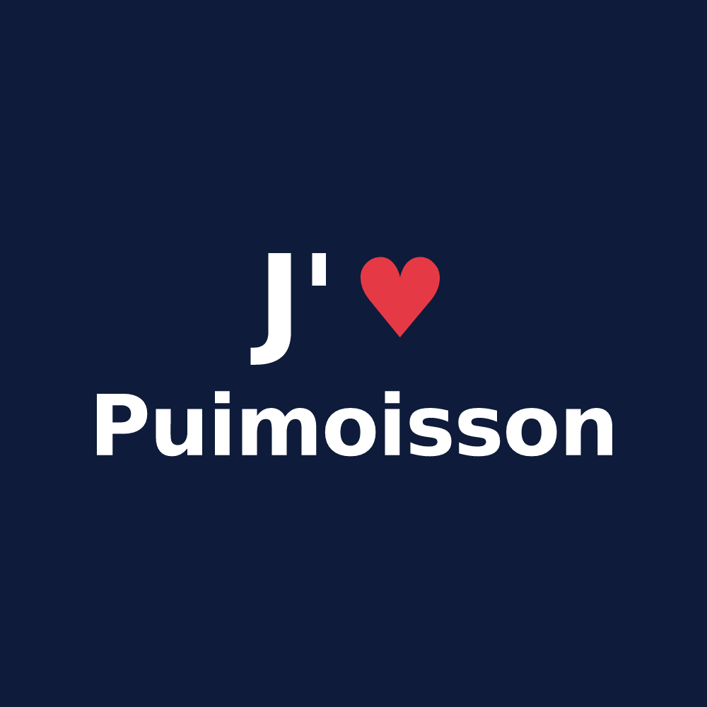 T-shirt personnalisé Puimoisson — design J'aime Puimoisson