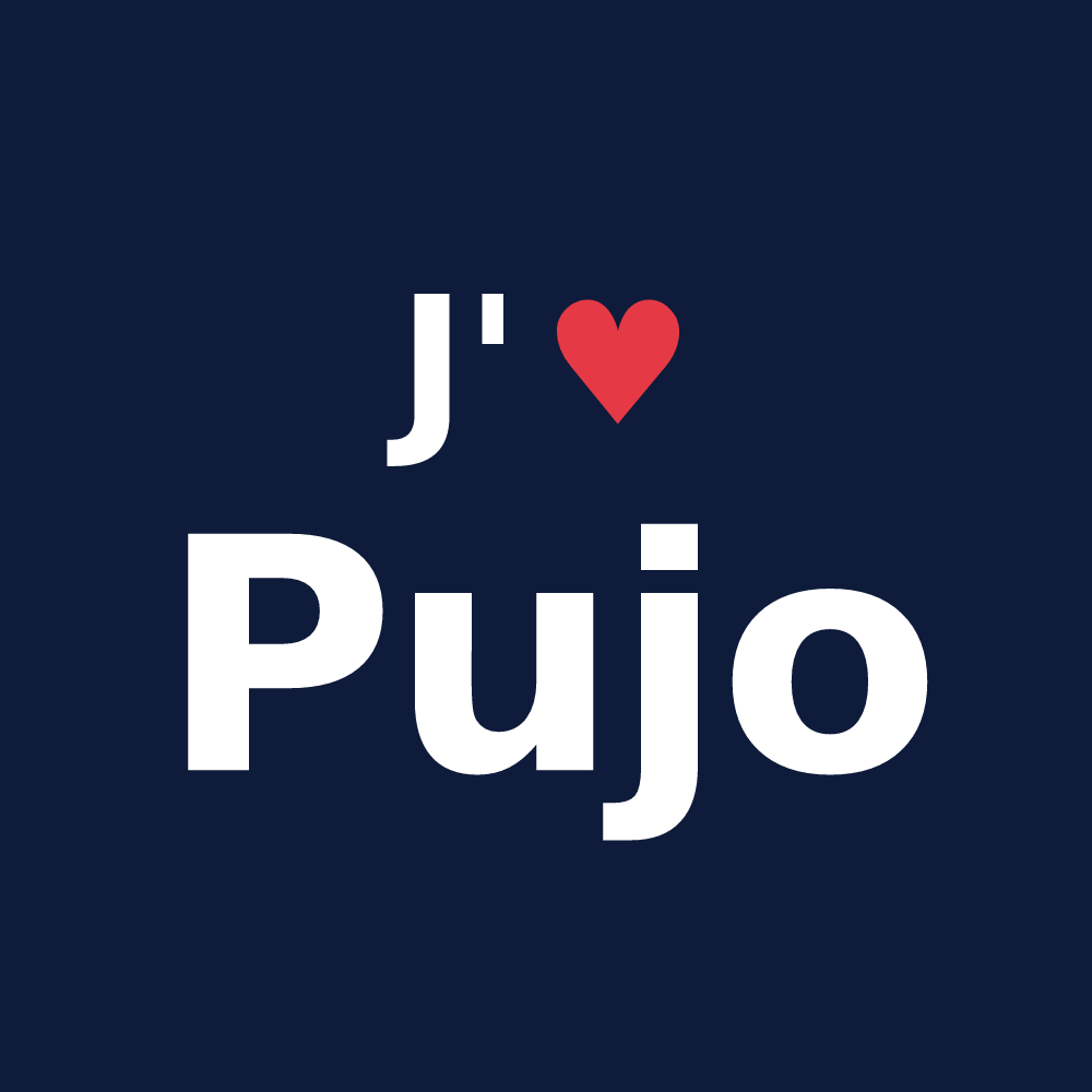 T-shirt personnalisé Pujo — design J'aime Pujo