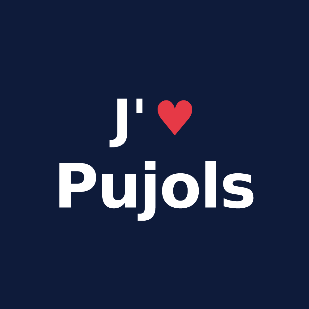 T-shirt personnalisé Pujols — design « J'aime Pujols » imprimé sur le t-shirt