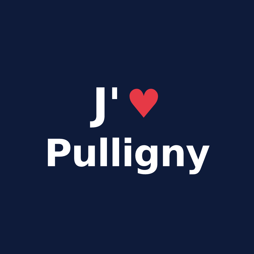 T-shirt personnalisé Pulligny — design J'aime Pulligny