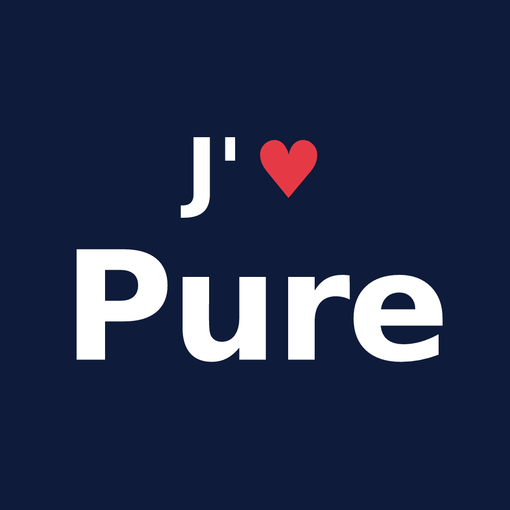 T-shirt personnalisé Pure — design J'aime Pure