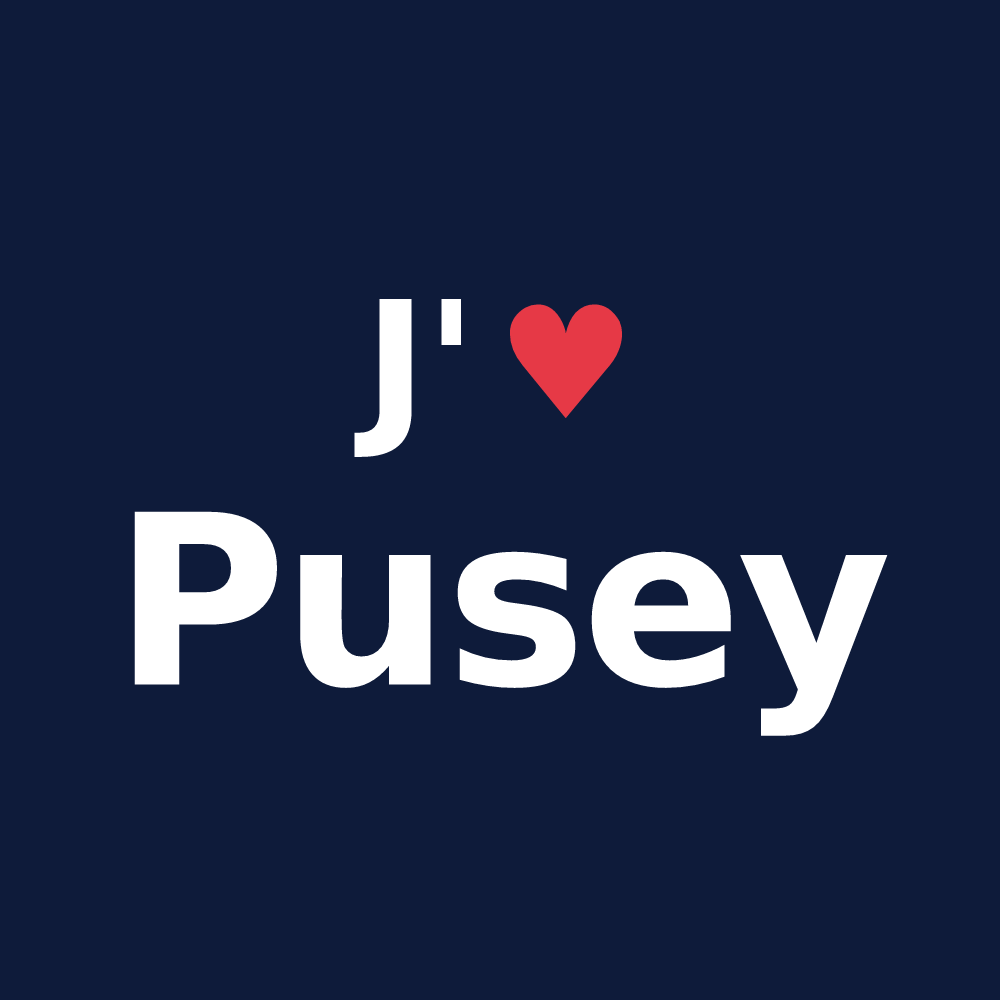 T-shirt personnalisé Pusey — design J'aime Pusey