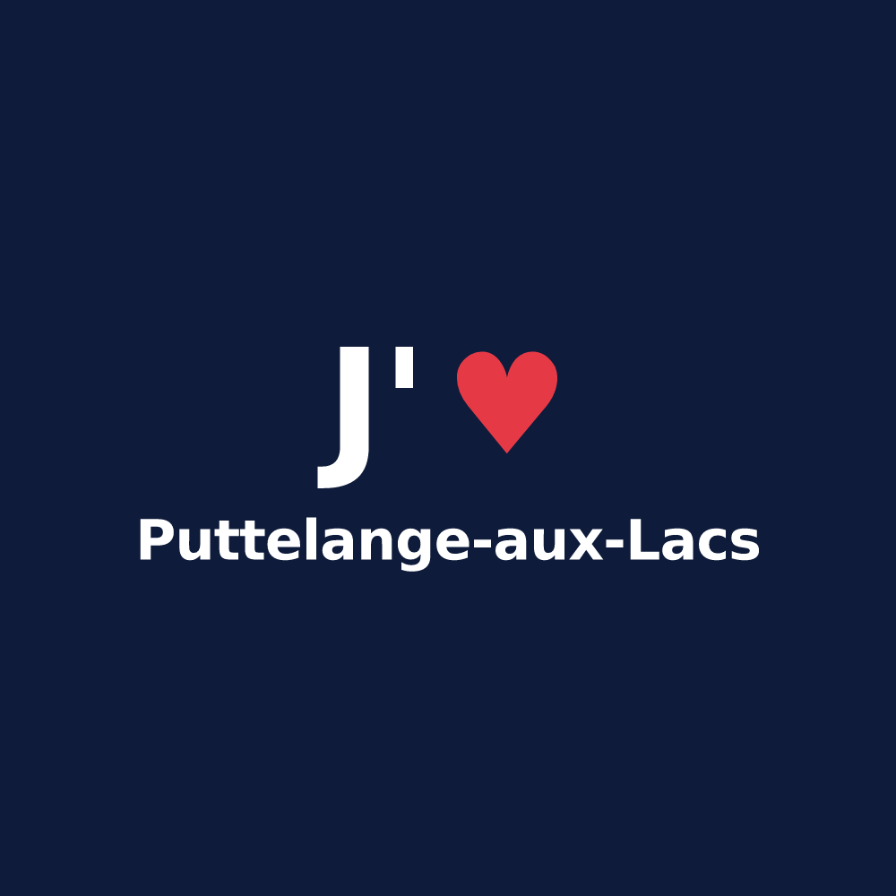 T-shirt personnalisé Puttelange-aux-Lacs — design J'aime Puttelange-aux-Lacs