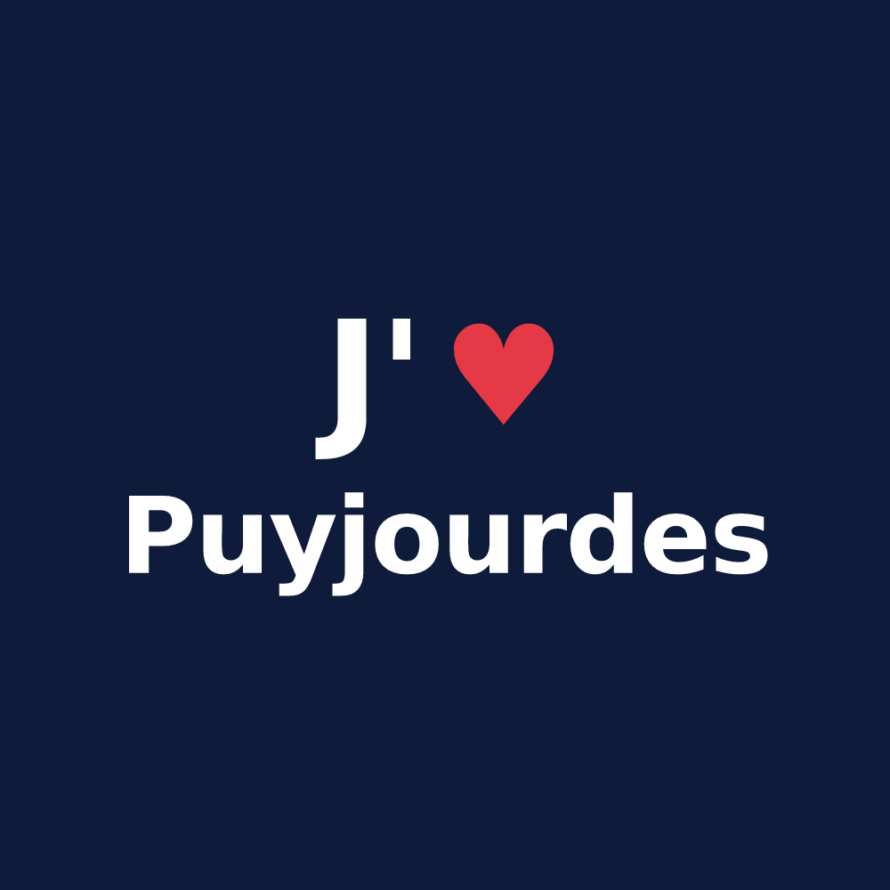 T-shirt personnalisé Puyjourdes — design J'aime Puyjourdes