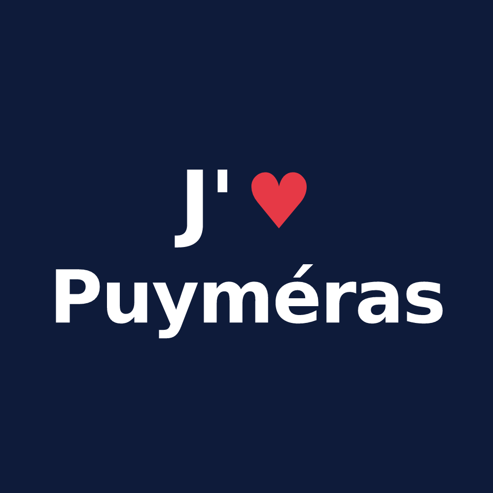 T-shirt personnalisé Puyméras — design J'aime Puyméras