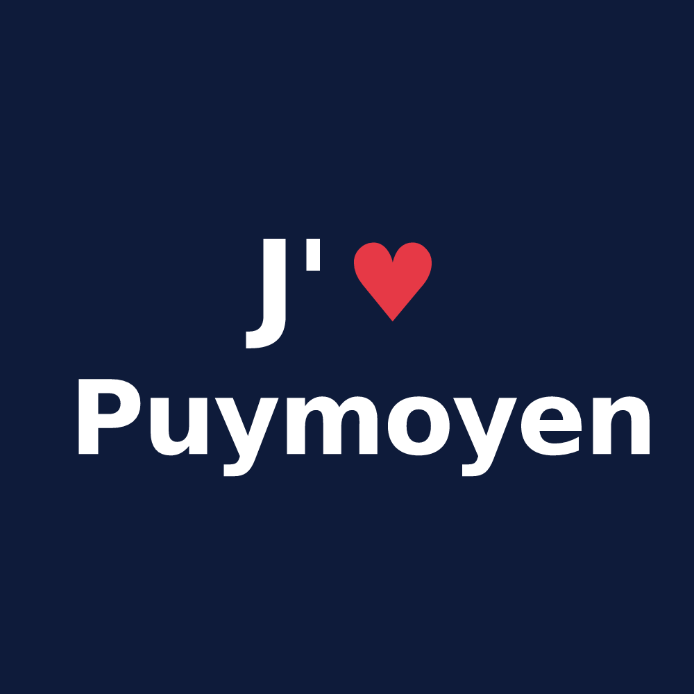 T-shirt personnalisé Puymoyen — design « J'aime Puymoyen » imprimé sur le t-shirt