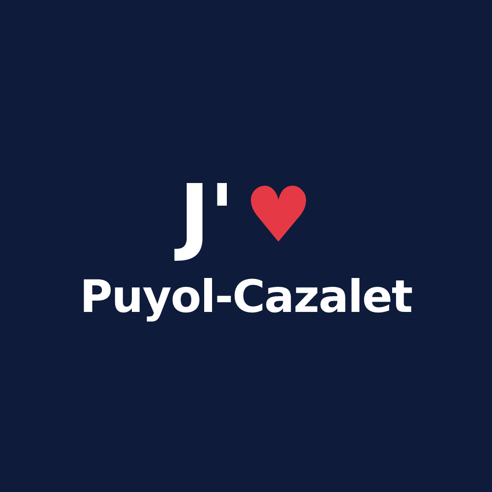 T-shirt personnalisé Puyol-Cazalet — design J'aime Puyol-Cazalet