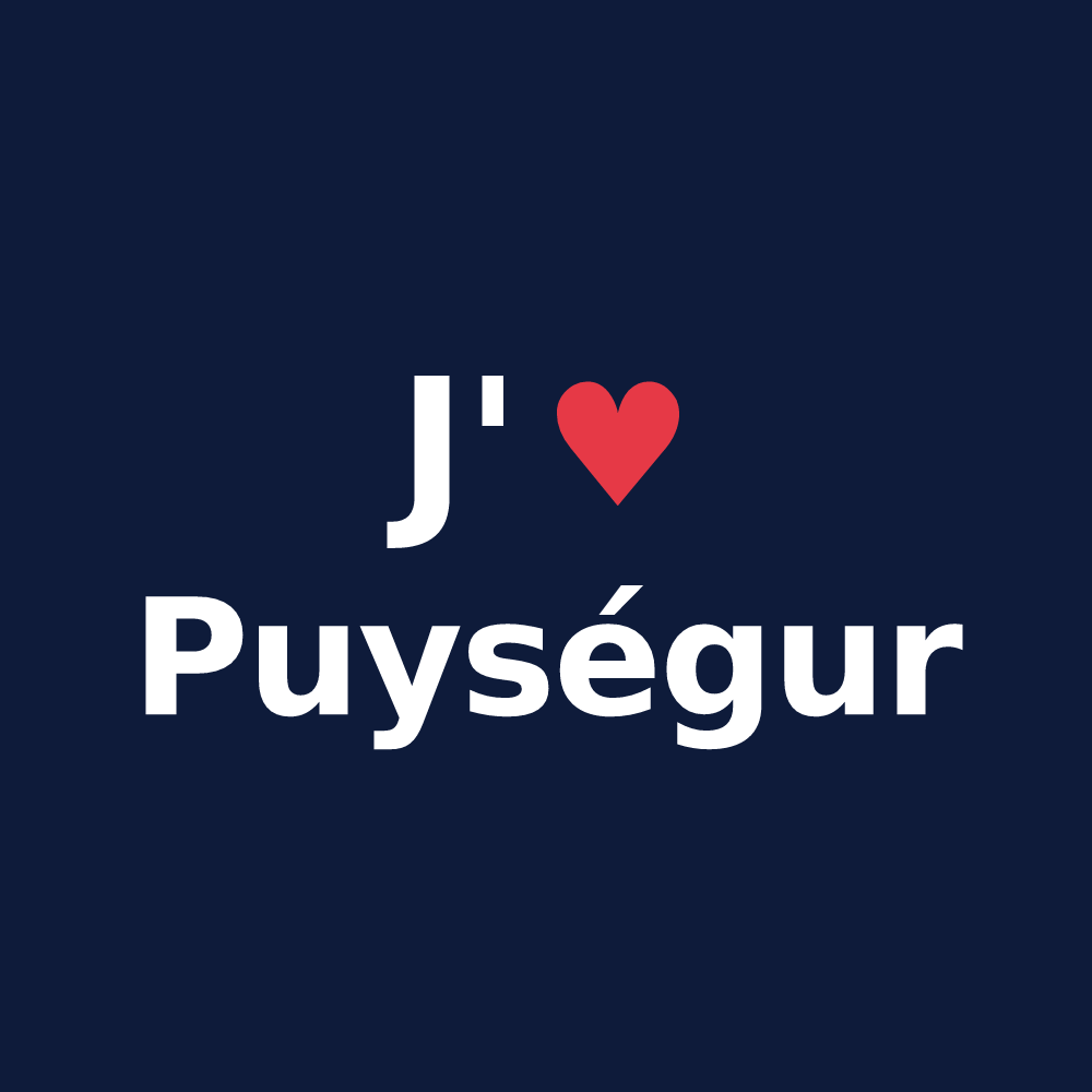 T-shirt personnalisé Puységur — design J'aime Puységur