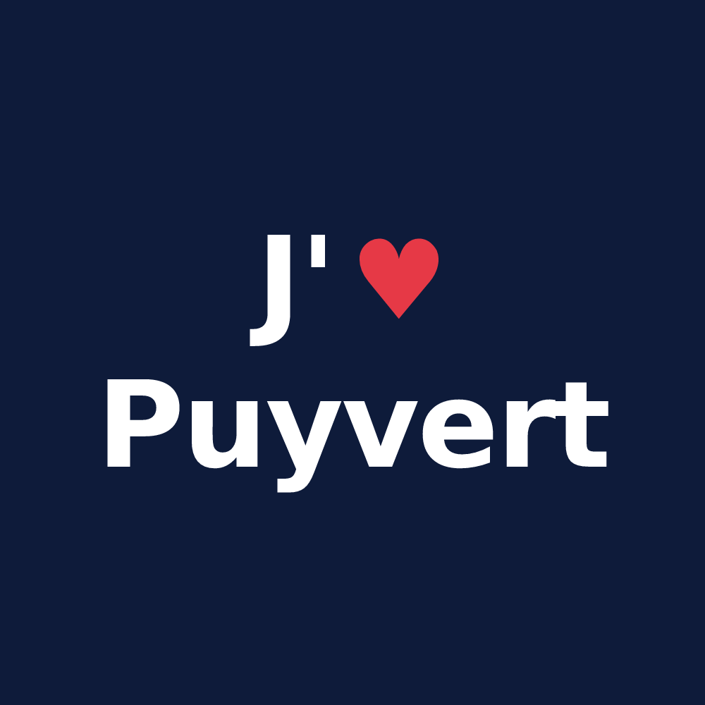 T-shirt personnalisé Puyvert — design J'aime Puyvert