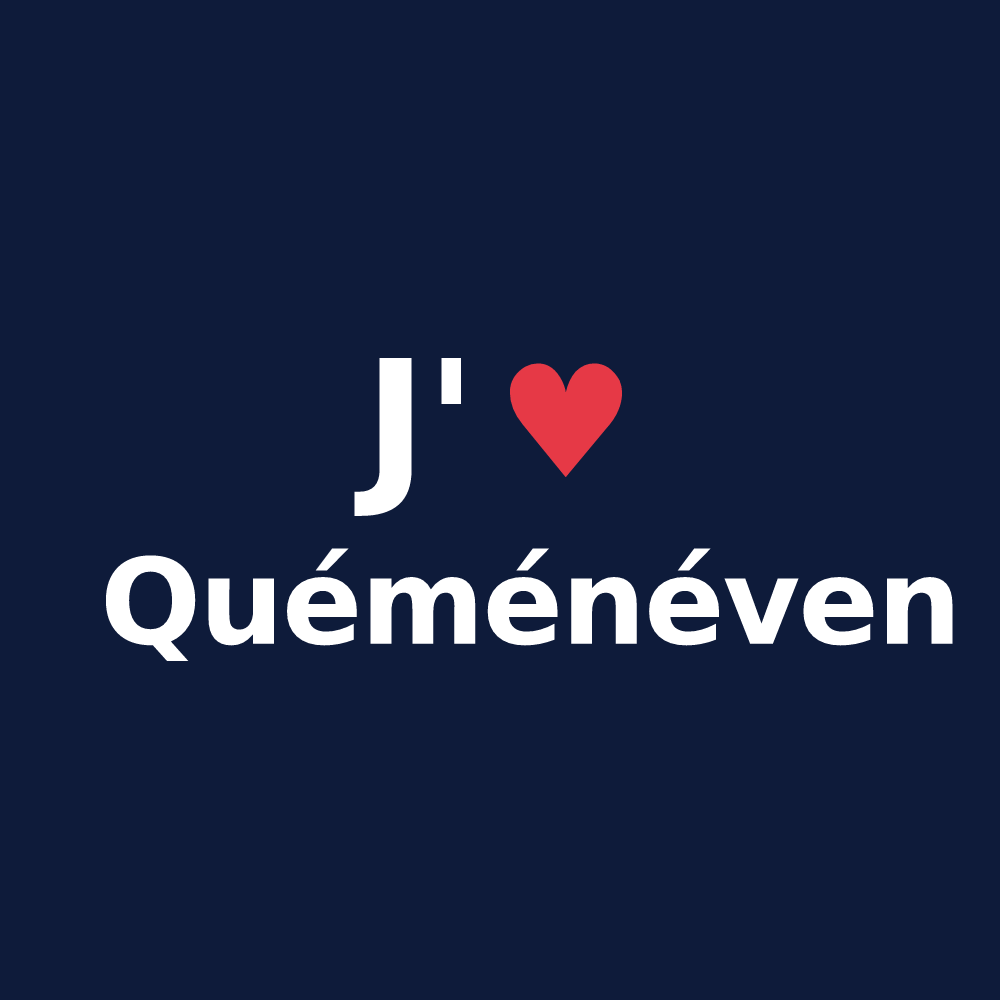 T-shirt personnalisé Quéménéven — design « J'aime Quéménéven » imprimé sur le t-shirt