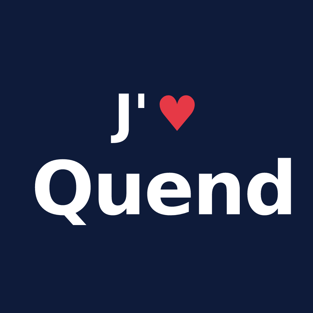 T-shirt personnalisé Quend — design J'aime Quend