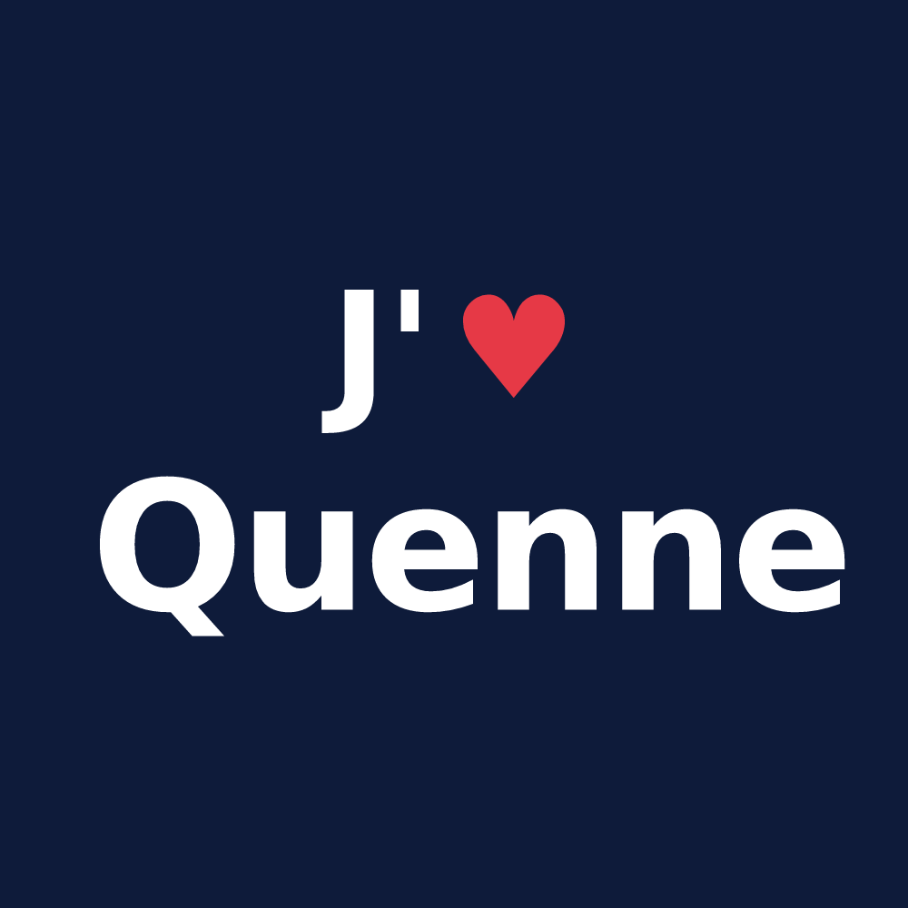 T-shirt personnalisé Quenne — design J'aime Quenne