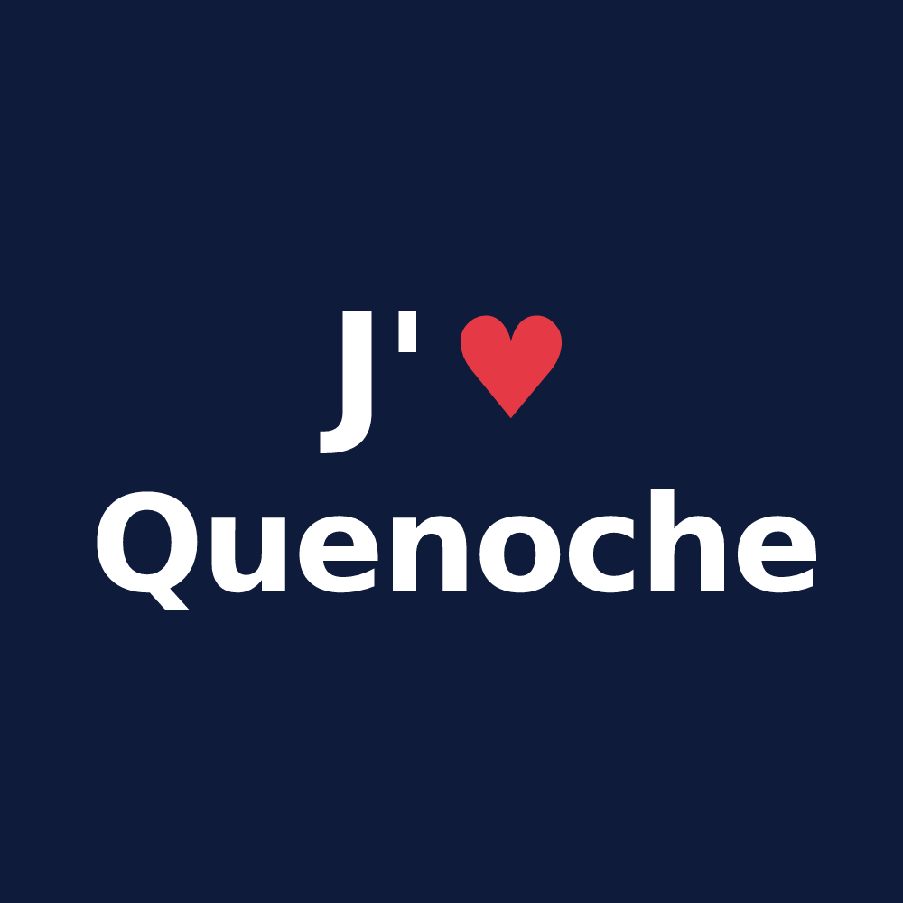 T-shirt personnalisé Quenoche — design J'aime Quenoche