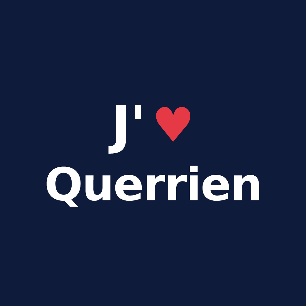 T-shirt personnalisé Querrien — design J'aime Querrien