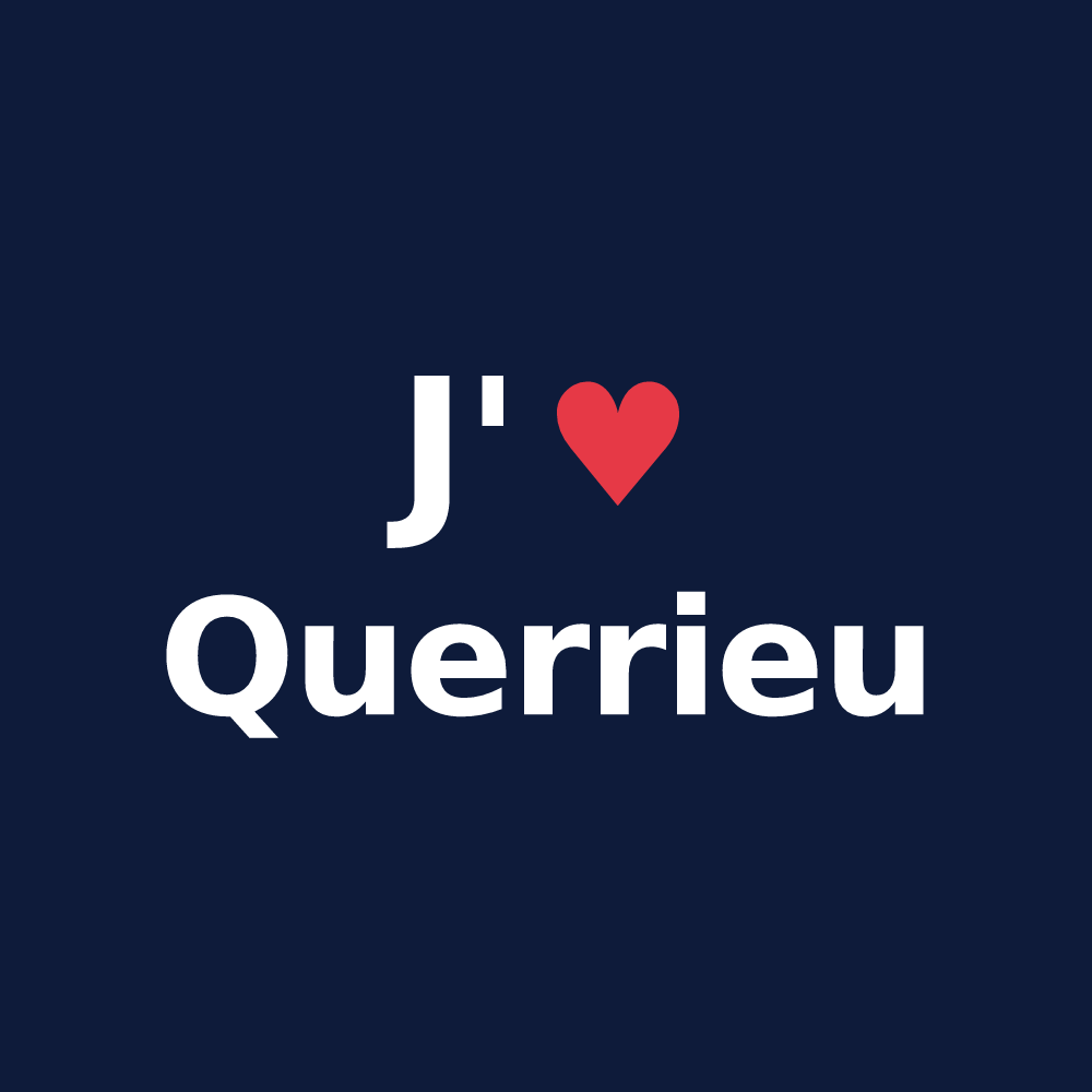 T-shirt personnalisé Querrieu — design « J'aime Querrieu » imprimé sur le t-shirt