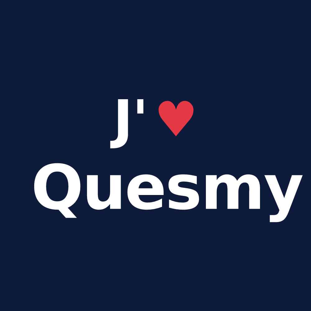 T-shirt personnalisé Quesmy — design J'aime Quesmy