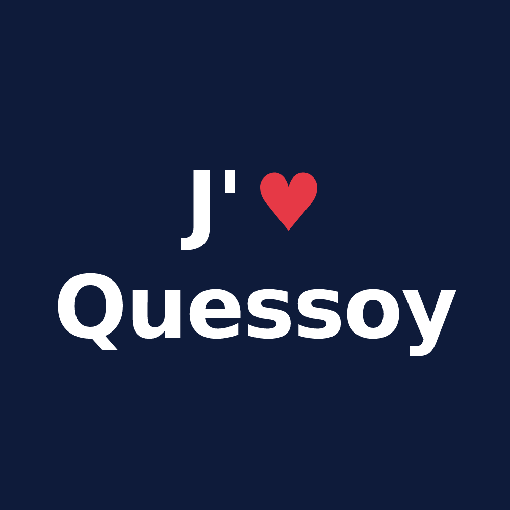T-shirt personnalisé Quessoy — design J'aime Quessoy