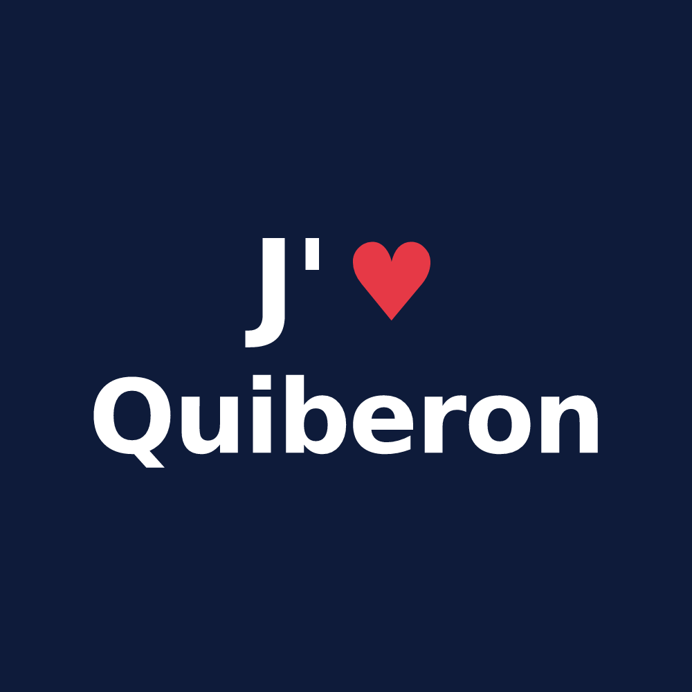 T-shirt personnalisé Quiberon — design J'aime Quiberon