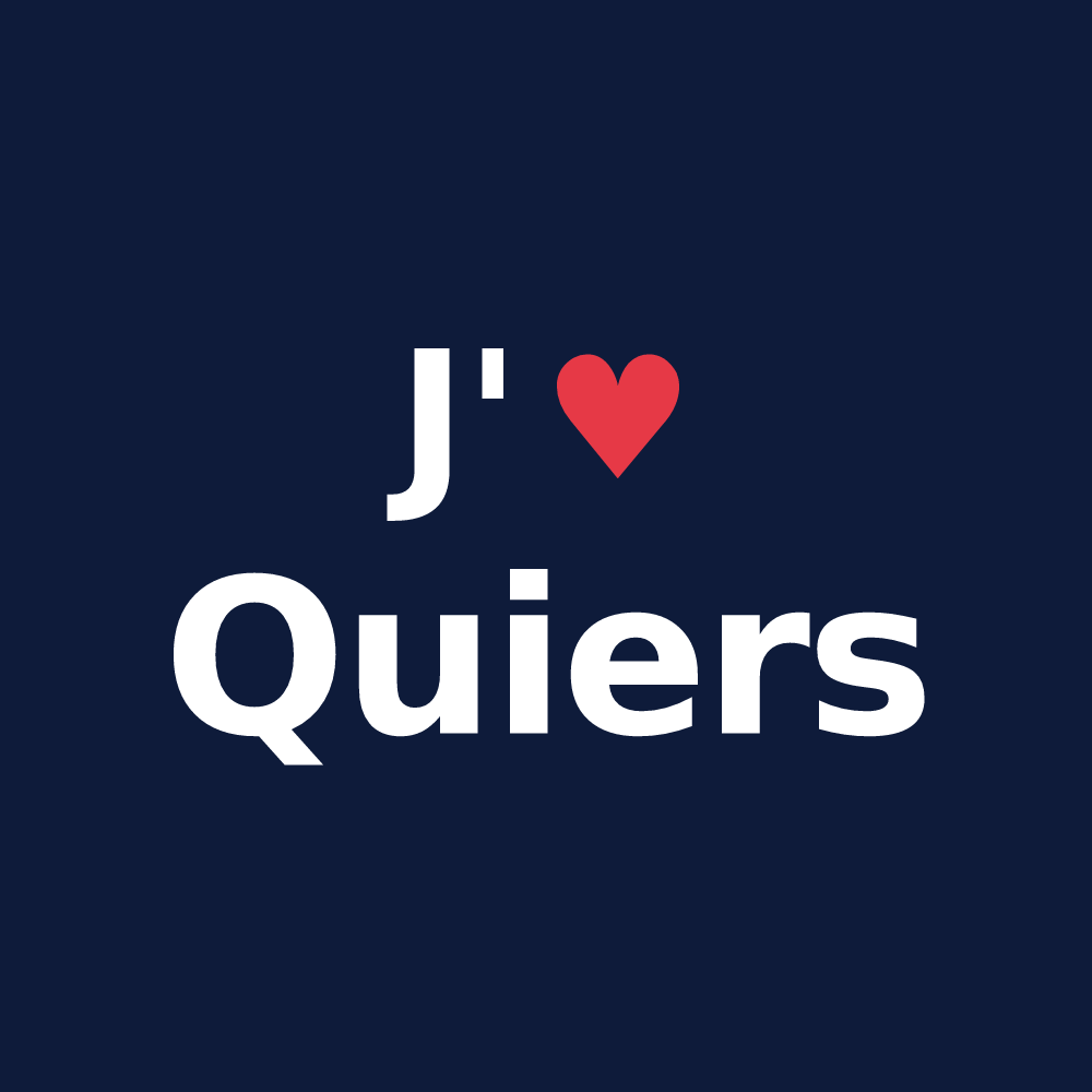 T-shirt personnalisé Quiers — design J'aime Quiers